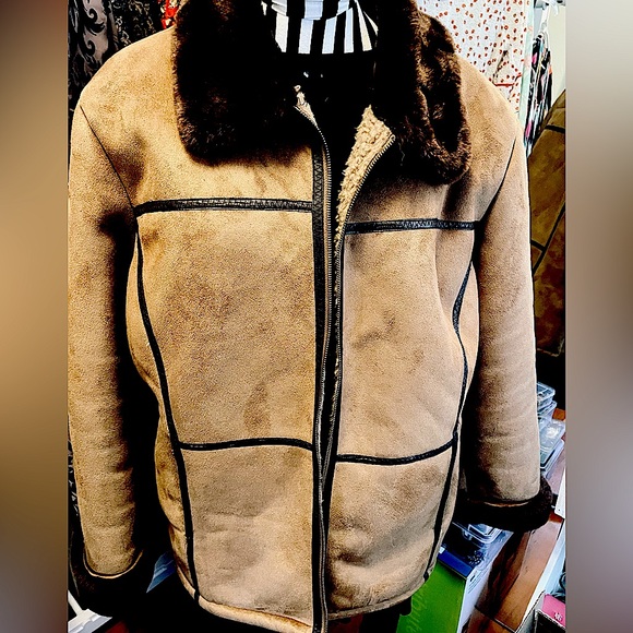 Rugged Yellowstone Barn Farm Homestead Faux Suede Fleece Heavy Warm Lake Coat 2X - Picture 9 of 12